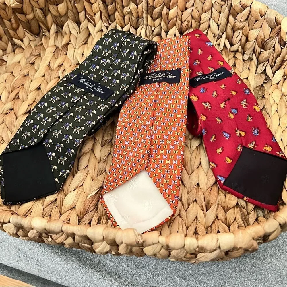 Brooks Brothers Italian Print Silk Nature Tie Collection